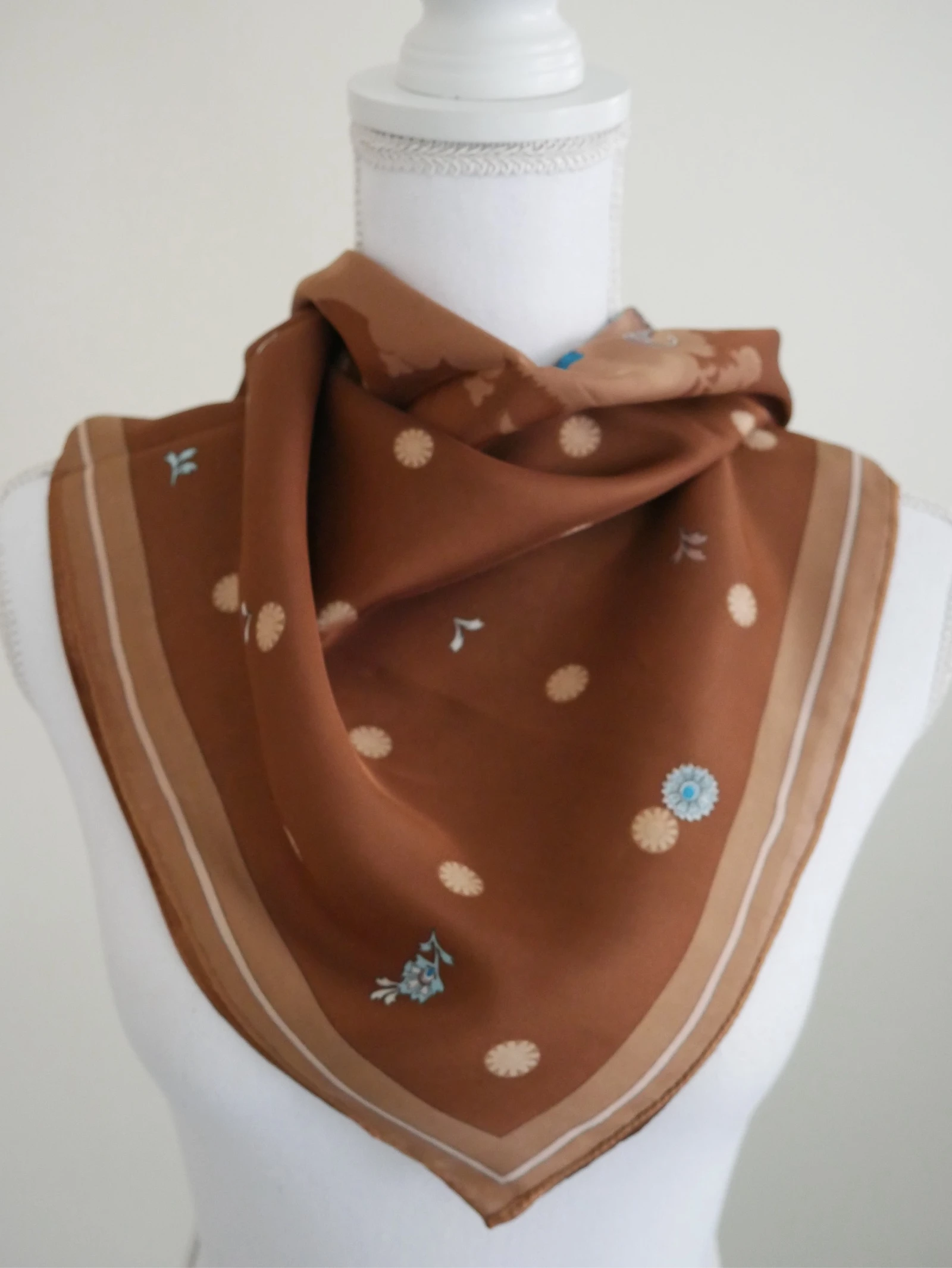 Foulard Marron 2 faces